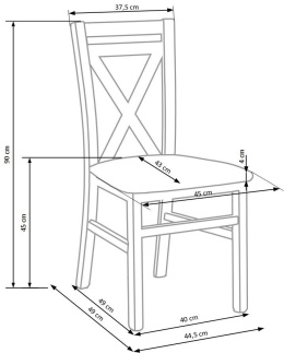 Halmar DARIUSZ 2 krzesło drewniane Dąb Miodowy