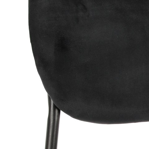 KRZESŁO Camile Intesi Velvet CZARNE TAPICEROWANE tkanina stelaż metalowy LEKKIE I WYGODNE KRZESŁO Camile Intesi Velvet CZARNE TAPICEROWANE tkanina stelaż metalowy LEKKIE I WYGODNE