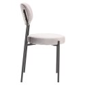 KRZESŁO SZARE tapicerowane Camile Velvet Intesi NOGI METAL malowany proszkowo CZARNE do jadalni restauracji recepcji KRZESŁO SZARE tapicerowane Camile Velvet Intesi NOGI METAL malowany proszkowo CZARNE do jadalni restauracji recepcji