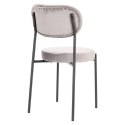 KRZESŁO SZARE tapicerowane Camile Velvet Intesi NOGI METAL malowany proszkowo CZARNE do jadalni restauracji recepcji KRZESŁO SZARE tapicerowane Camile Velvet Intesi NOGI METAL malowany proszkowo CZARNE do jadalni restauracji recepcji