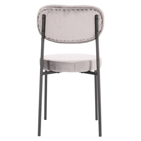KRZESŁO SZARE tapicerowane Camile Velvet Intesi NOGI METAL malowany proszkowo CZARNE do jadalni restauracji recepcji KRZESŁO SZARE tapicerowane Camile Velvet Intesi NOGI METAL malowany proszkowo CZARNE do jadalni restauracji recepcji
