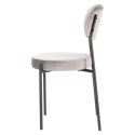 KRZESŁO SZARE tapicerowane Camile Velvet Intesi NOGI METAL malowany proszkowo CZARNE do jadalni restauracji recepcji KRZESŁO SZARE tapicerowane Camile Velvet Intesi NOGI METAL malowany proszkowo CZARNE do jadalni restauracji recepcji