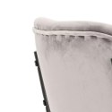 KRZESŁO SZARE tapicerowane Camile Velvet Intesi NOGI METAL malowany proszkowo CZARNE do jadalni restauracji recepcji KRZESŁO SZARE tapicerowane Camile Velvet Intesi NOGI METAL malowany proszkowo CZARNE do jadalni restauracji recepcji