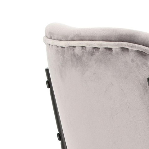 KRZESŁO SZARE tapicerowane Camile Velvet Intesi NOGI METAL malowany proszkowo CZARNE do jadalni restauracji recepcji KRZESŁO SZARE tapicerowane Camile Velvet Intesi NOGI METAL malowany proszkowo CZARNE do jadalni restauracji recepcji