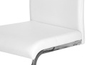 Halmar K250 krzesło na płozach ekoskóra biały/chrom