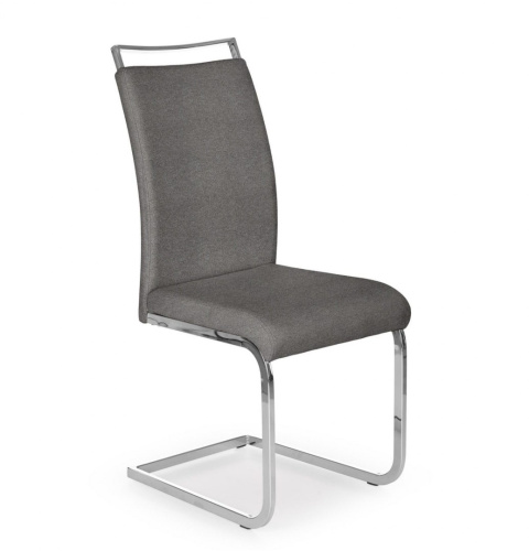 Halmar K348 krzesło na płozach popielate tkanina / stal chromowana Halmar K348 krzesło na płozach popielate tkanina / stal chromowana