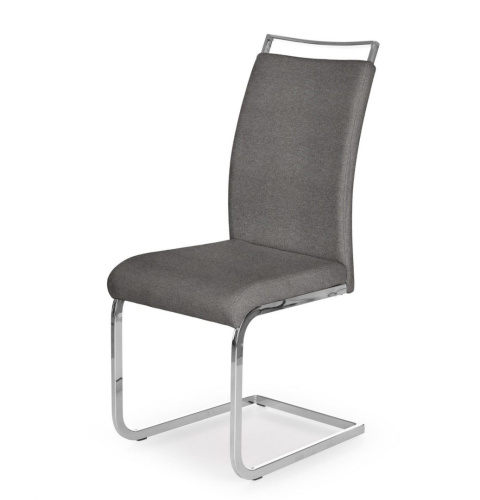 Halmar K348 krzesło na płozach popielate tkanina / stal chromowana Halmar K348 krzesło na płozach popielate tkanina / stal chromowana