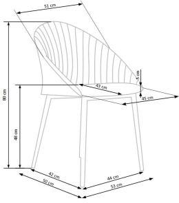 Halmar K357 krzesło do jadalni beżowe tkanina/czarny stelaż metal