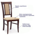 Halmar KONRAD krzesło ciemny orzech / tap: Torent Beige Halmar KONRAD krzesło ciemny orzech / tap: Torent Beige