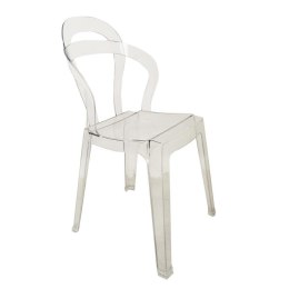 King Home Krzesło MERCI transparentne - poliwęglan, wygodne i wytrzymałe