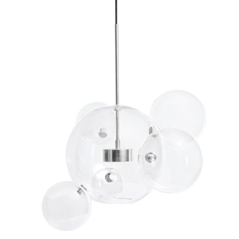 King Home Lampa wisząca CAPRI 6 chrom - LED aluminium szkło bezbarwny kształt - bańki mydlane King Home Lampa wisząca CAPRI 6 chrom - LED aluminium szkło bezbarwny kształt - bańki mydlane