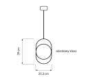 King Home Lampa wisząca SPINNER MINI 26 czarna - LED, aluminium tworzywo mleczny King Home Lampa wisząca SPINNER MINI 26 czarna - LED, aluminium tworzywo mleczny