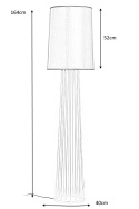 King Home Lampa podłogowa HOLMES STRAIGHT złota stal węglowa błyszcząca z czarnym kloszem z tkaniny usztywnionej laminatem 1xE27 King Home Lampa podłogowa HOLMES STRAIGHT złota stal węglowa błyszcząca z czarnym kloszem z tkaniny usztywnionej laminatem 1xE27