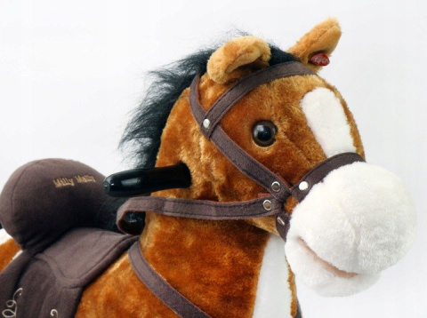 Milly Mally Koń Konik na biegunach Mustang jasny brąz rusza pyskiem i ogonem interaktywne uszko 18m+ Milly Mally Koń Konik na biegunach Mustang jasny brąz rusza pyskiem i ogonem interaktywne uszko 18m+