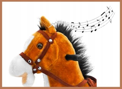 Milly Mally Koń Konik na biegunach Mustang jasny brąz rusza pyskiem i ogonem interaktywne uszko 18m+ Milly Mally Koń Konik na biegunach Mustang jasny brąz rusza pyskiem i ogonem interaktywne uszko 18m+