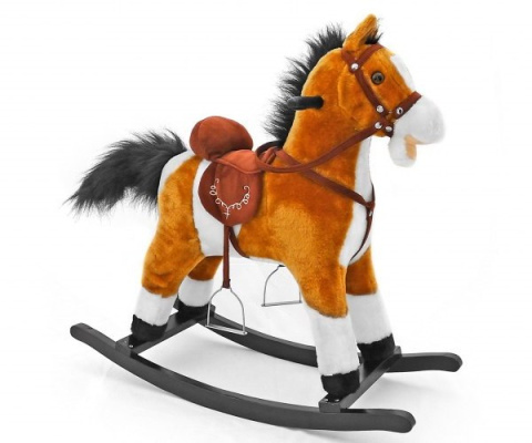 Milly Mally Koń Konik na biegunach Mustang jasny brąz rusza pyskiem i ogonem interaktywne uszko 18m+ Milly Mally Koń Konik na biegunach Mustang jasny brąz rusza pyskiem i ogonem interaktywne uszko 18m+
