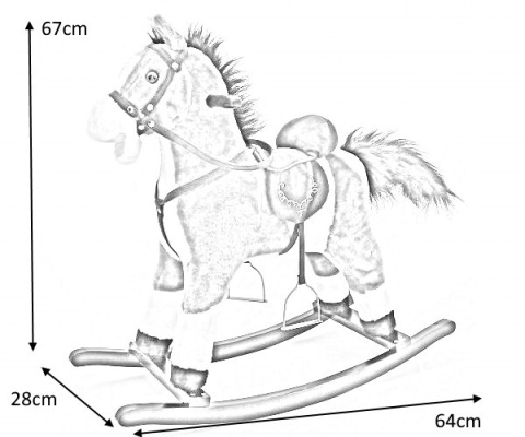 Milly Mally Koń Konik na biegunach Mustang jasny brąz rusza pyskiem i ogonem interaktywne uszko 18m+ Milly Mally Koń Konik na biegunach Mustang jasny brąz rusza pyskiem i ogonem interaktywne uszko 18m+