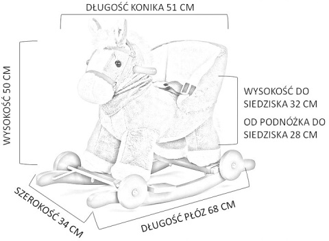 Milly Mally Koń Konik na biegunach lub kółkach Polly Gray Szary interaktywne uszka regulowane pasy kantar 12 m+ Milly Mally Koń Konik na biegunach lub kółkach Polly Gray Szary interaktywne uszka regulowane pasy kantar 12 m+