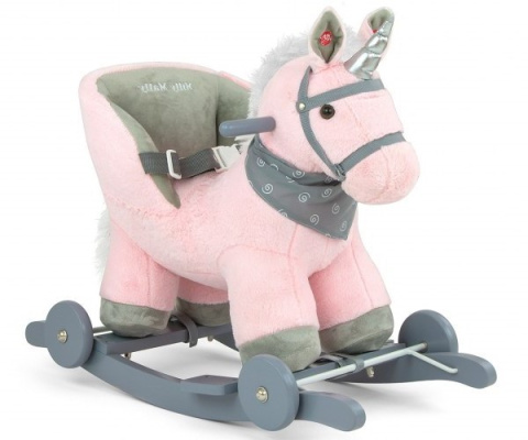 Milly Mally Koń Konik na biegunach lub kółkach Polly Pink Różowy interaktywne uszka regulowane pasy kantar 12 m+ Milly Mally Koń Konik na biegunach lub kółkach Polly Pink Różowy interaktywne uszka regulowane pasy kantar 12 m+
