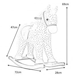 Milly Mally Koń Konik na biegunach Pony Gray Dot rusza pyskiem i ogonem wydaje realistyczne odgłosy Miś w zestawie 18 m+