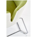 Halmar PIVOT fotel biało-zielony tkanina+ekoskóra 150kg