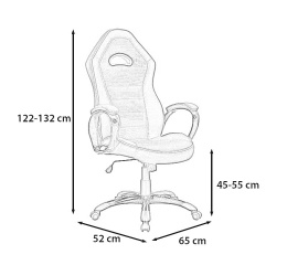 SIGNAL FOTEL OBROTOWY Q-032 CZARNY/CZERWONY TILT