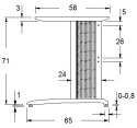 STELAŻ BIURKA nogi noga metalowa CD-A - Aluminium