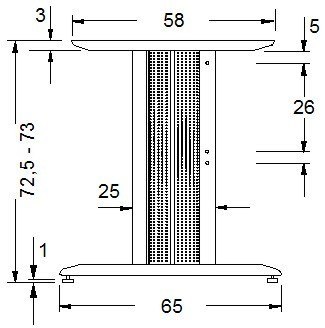 STELAŻ BIURKA CD/S - Aluminium nogi noga metalowa STELAŻ BIURKA CD/S - Aluminium nogi noga metalowa