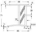 STELAŻ BIURKA CM - Aluminium noga nogi metalowe