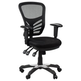 Fotel obrotowy HG-0001 CZARNY - krzesło biurowe do biurka - TILT