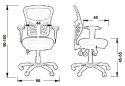 Fotel obrotowy HG-0001 CZARNY - krzesło biurowe do biurka - TILT