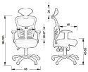 Fotel obrotowy HG-0001H CZARNY - krzesło biurowe do biurka - TILT, ZAGŁÓWEK