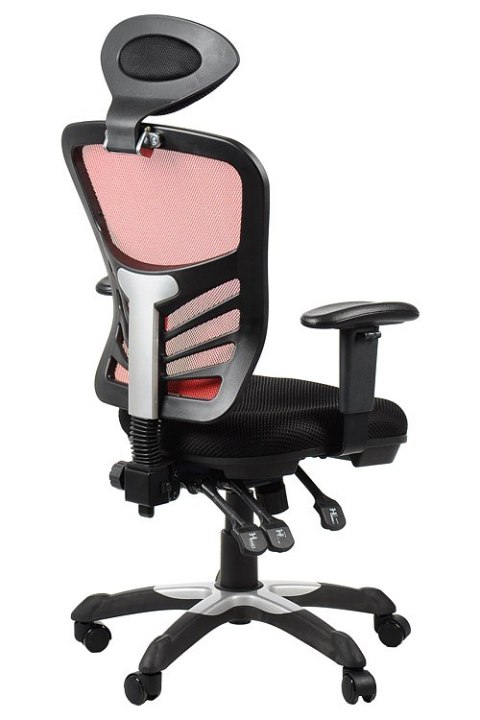 Fotel obrotowy HG-0001H CZERWONY - krzesło biurowe do biurka - TILT, ZAGŁÓWEK Fotel obrotowy HG-0001H CZERWONY - krzesło biurowe do biurka - TILT, ZAGŁÓWEK