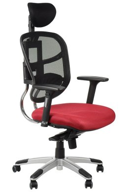 Fotel obrotowy HN-5018 BORDO - krzesło biurowe do biurka - TILT, ZAGŁÓWEK