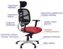 Fotel obrotowy HN-5018 BORDO - krzesło biurowe do biurka - TILT, ZAGŁÓWEK Fotel obrotowy HN-5018 BORDO - krzesło biurowe do biurka - TILT, ZAGŁÓWEK