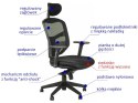 Fotel obrotowy HN-5038 CZARNY - krzesło biurowe do biurka - TILT, ZAGŁÓWEK Fotel obrotowy HN-5038 CZARNY - krzesło biurowe do biurka - TILT, ZAGŁÓWEK
