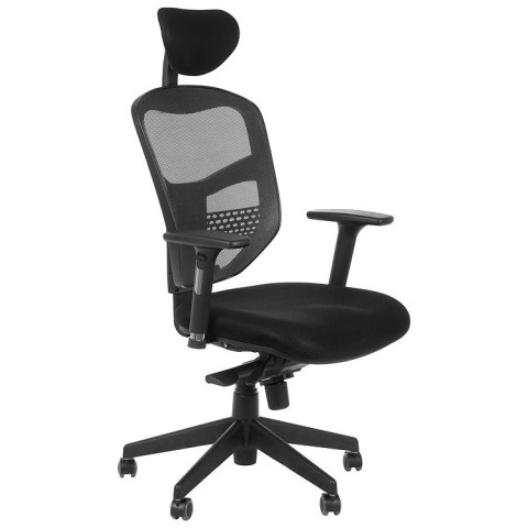 Fotel obrotowy HN-5038 SZARY - krzesło biurowe do biurka - TILT, ZAGŁÓWEK Fotel obrotowy HN-5038 SZARY - krzesło biurowe do biurka - TILT, ZAGŁÓWEK