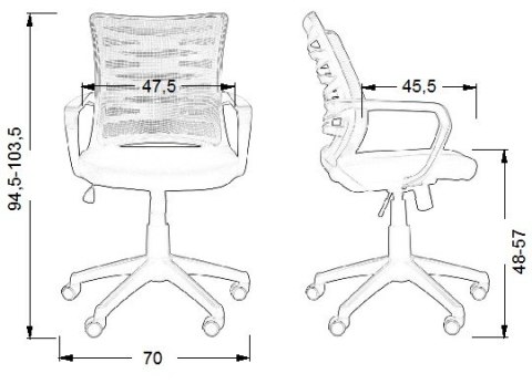 Fotel obrotowy KB-2022/SZ CZARNY - krzesło biurowe do biurka - TILT Fotel obrotowy KB-2022/SZ CZARNY - krzesło biurowe do biurka - TILT
