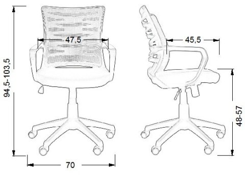 Fotel obrotowy KB-2022/SZ SZARY - krzesło biurowe do biurka - TILT Fotel obrotowy KB-2022/SZ SZARY - krzesło biurowe do biurka - TILT