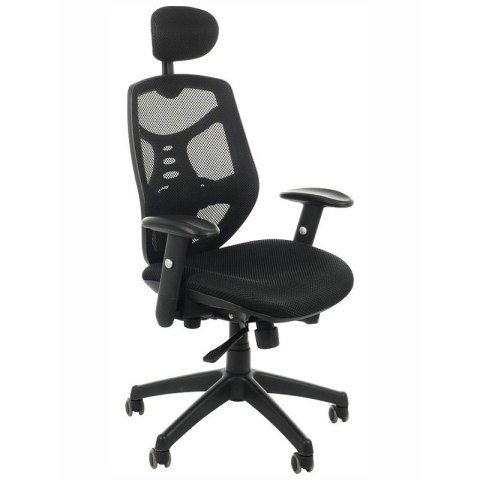 Fotel obrotowy KB-8905 CZARNY - krzesło biurowe do biurka - TILT, ZAGŁÓWEK Fotel obrotowy KB-8905 CZARNY - krzesło biurowe do biurka - TILT, ZAGŁÓWEK