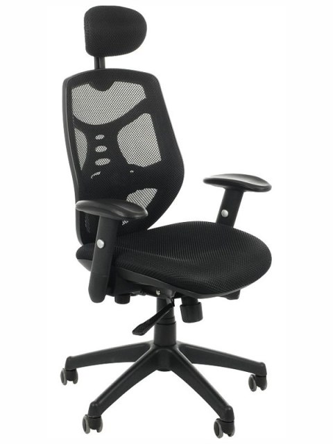 Fotel obrotowy KB-8905 CZARNY - krzesło biurowe do biurka - TILT, ZAGŁÓWEK Fotel obrotowy KB-8905 CZARNY - krzesło biurowe do biurka - TILT, ZAGŁÓWEK
