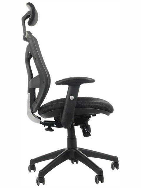 Fotel obrotowy KB-8905 CZARNY - krzesło biurowe do biurka - TILT, ZAGŁÓWEK Fotel obrotowy KB-8905 CZARNY - krzesło biurowe do biurka - TILT, ZAGŁÓWEK