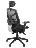 Fotel obrotowy KB-8905 CZARNY - krzesło biurowe do biurka - TILT, ZAGŁÓWEK
