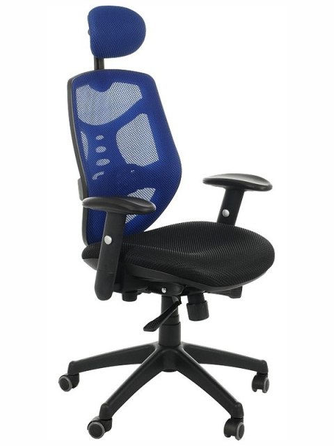 Fotel obrotowy KB-8905 NIEBIESKI - krzesło biurowe do biurka - TILT, ZAGŁÓWEK Fotel obrotowy KB-8905 NIEBIESKI - krzesło biurowe do biurka - TILT, ZAGŁÓWEK
