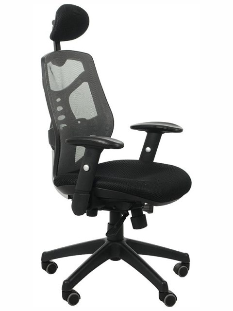 Fotel obrotowy KB-8905 SZARY - krzesło biurowe do biurka - TILT, ZAGŁÓWEK Fotel obrotowy KB-8905 SZARY - krzesło biurowe do biurka - TILT, ZAGŁÓWEK