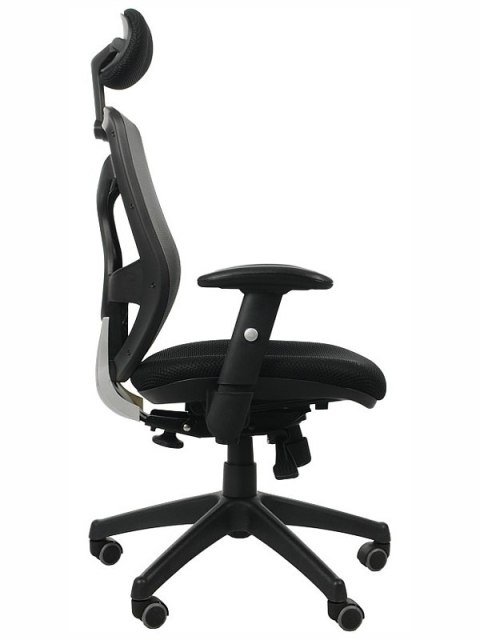 Fotel obrotowy KB-8905 SZARY - krzesło biurowe do biurka - TILT, ZAGŁÓWEK Fotel obrotowy KB-8905 SZARY - krzesło biurowe do biurka - TILT, ZAGŁÓWEK