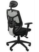 Fotel obrotowy KB-8905 SZARY - krzesło biurowe do biurka - TILT, ZAGŁÓWEK Fotel obrotowy KB-8905 SZARY - krzesło biurowe do biurka - TILT, ZAGŁÓWEK