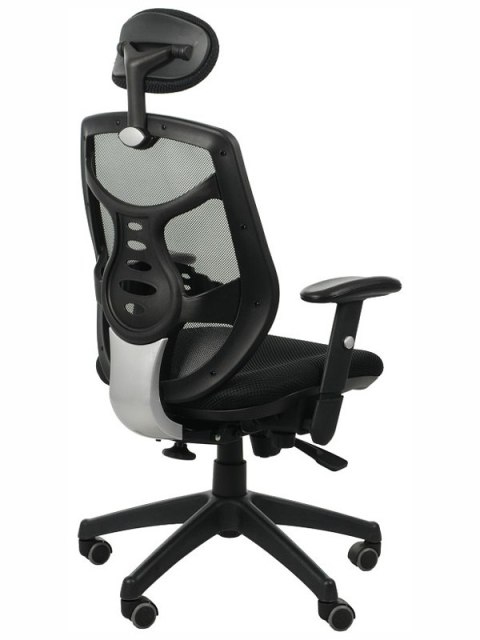 Fotel obrotowy KB-8905 SZARY - krzesło biurowe do biurka - TILT, ZAGŁÓWEK Fotel obrotowy KB-8905 SZARY - krzesło biurowe do biurka - TILT, ZAGŁÓWEK