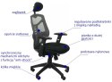 Fotel obrotowy KB-8905 SZARY - krzesło biurowe do biurka - TILT, ZAGŁÓWEK Fotel obrotowy KB-8905 SZARY - krzesło biurowe do biurka - TILT, ZAGŁÓWEK