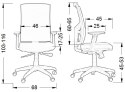 Fotel obrotowy KB-8922B CZARNY - krzesło biurowe do biurka - TILT